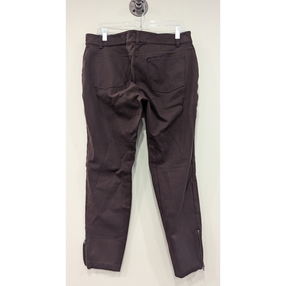 Eileen Fisher Brown Rayon Nylon Spandex Riding Equestrian Pants Size Medium - Picture 4 of 8